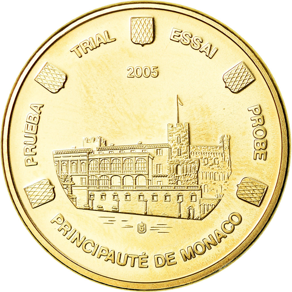 Mónaco, medalla, 20 C, Essai-Trial, 2005, FDC, Cobre - níquel dorado