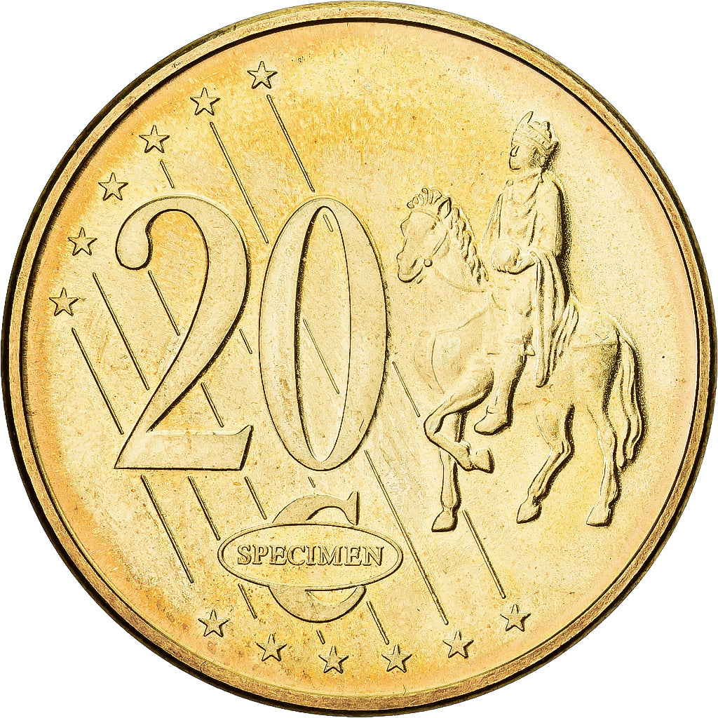 Monaco, Medal, 20 C, Essai-Trial, 2005, MS(65-70), Copper-Nickel Gilt