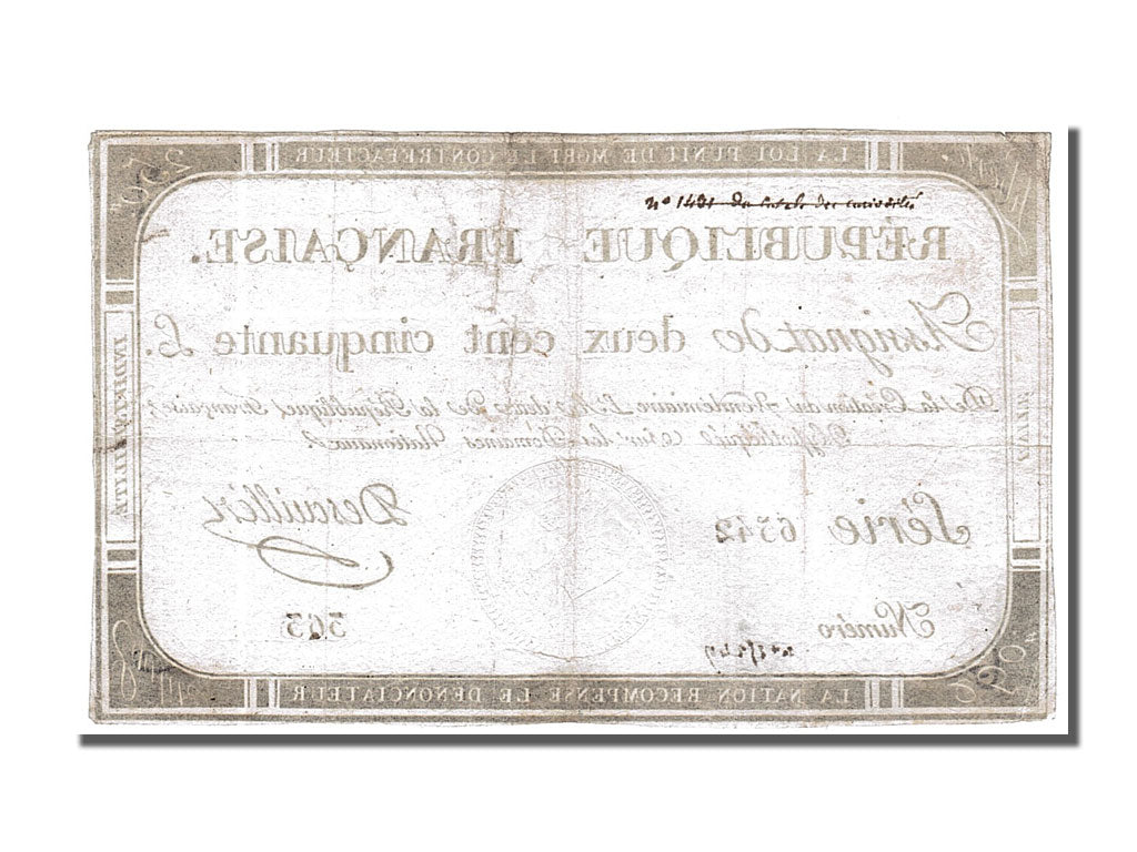 Banknote, France, 250 Livres, 1793, Descuiller, EF(40-45), KM:A75, Lafaurie:170