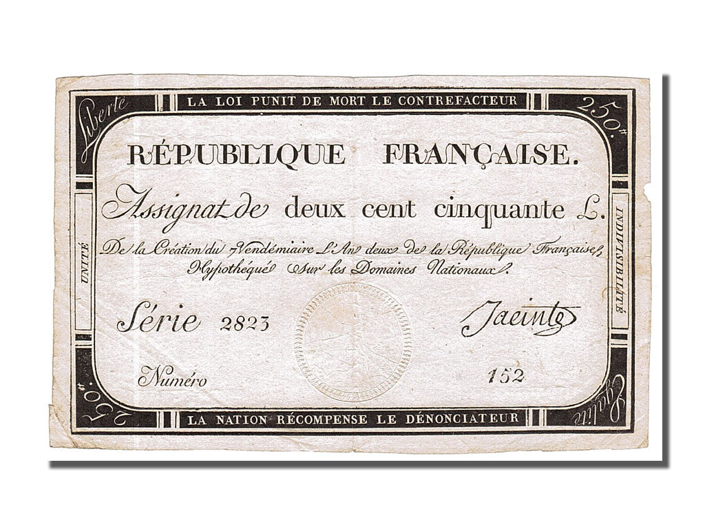 Billete, Francia, 250 Livres, 1793, Jacinte, EBC, KM:A75, Lafaurie:170