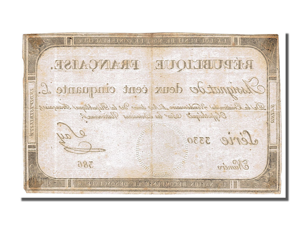 Billete, Francia, 250 Livres, 1793, Dreux, MBC, KM:A75, Lafaurie:170