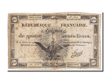 Billete, Francia, 400 Livres, 1792, Fleuriel, MBC, KM:A73, Lafaurie:163