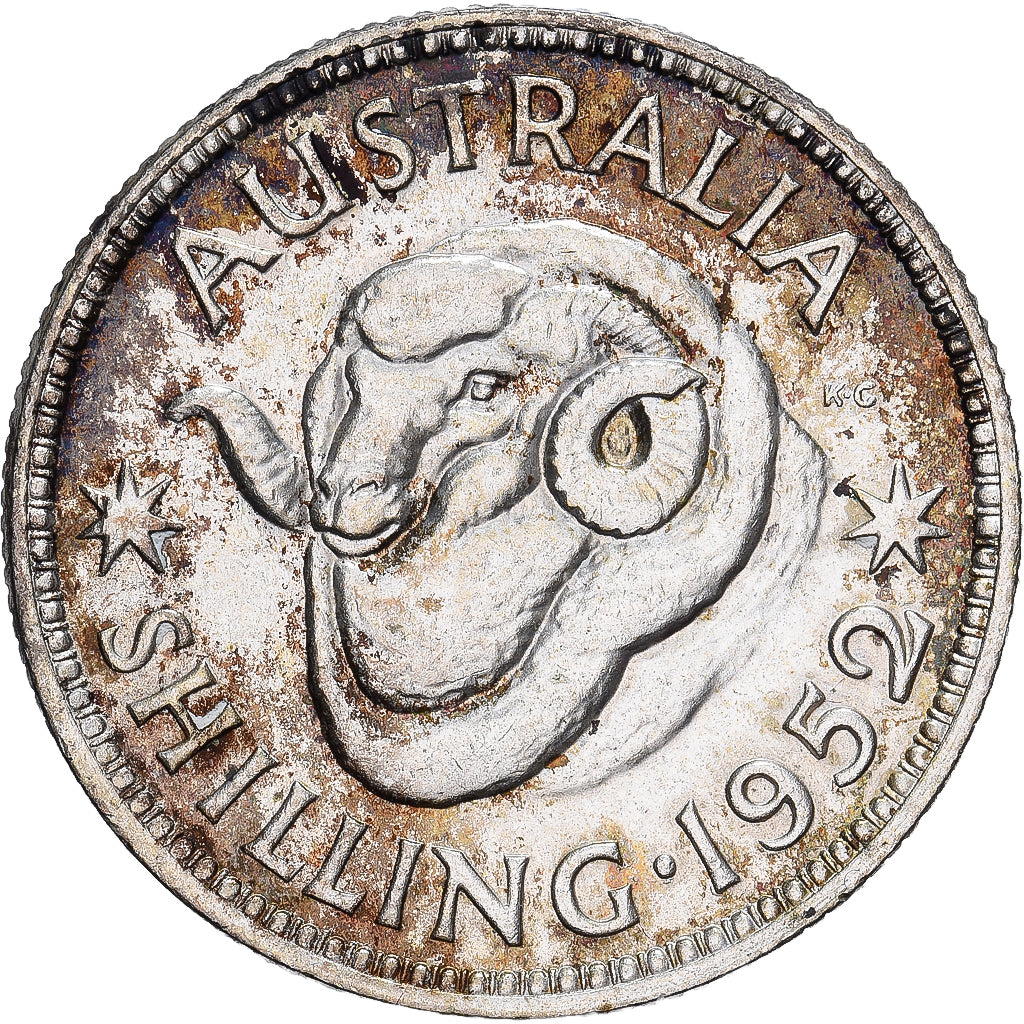 Australia, George VI, Shilling, 1952, Plata, MBC