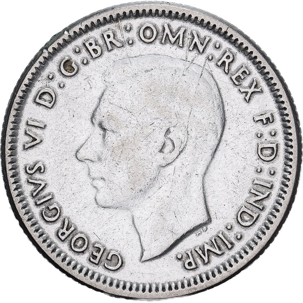Australie, George VI, Shilling, 1946, Melbourne, Argent, TB+, KM:39a