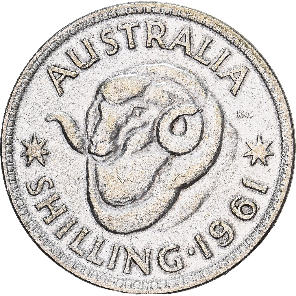 Australie, Élisabeth II, Shilling, 1961, Melbourne, Argent, TB+, KM:59