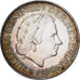 Países Baixos, Juliana, 1 Gulden, 1957, Prata, AU(55-58), KM:184