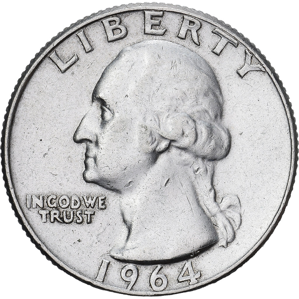 Estados Unidos da América, Quarter, Washington Quarter, 1964, Denver, Prata