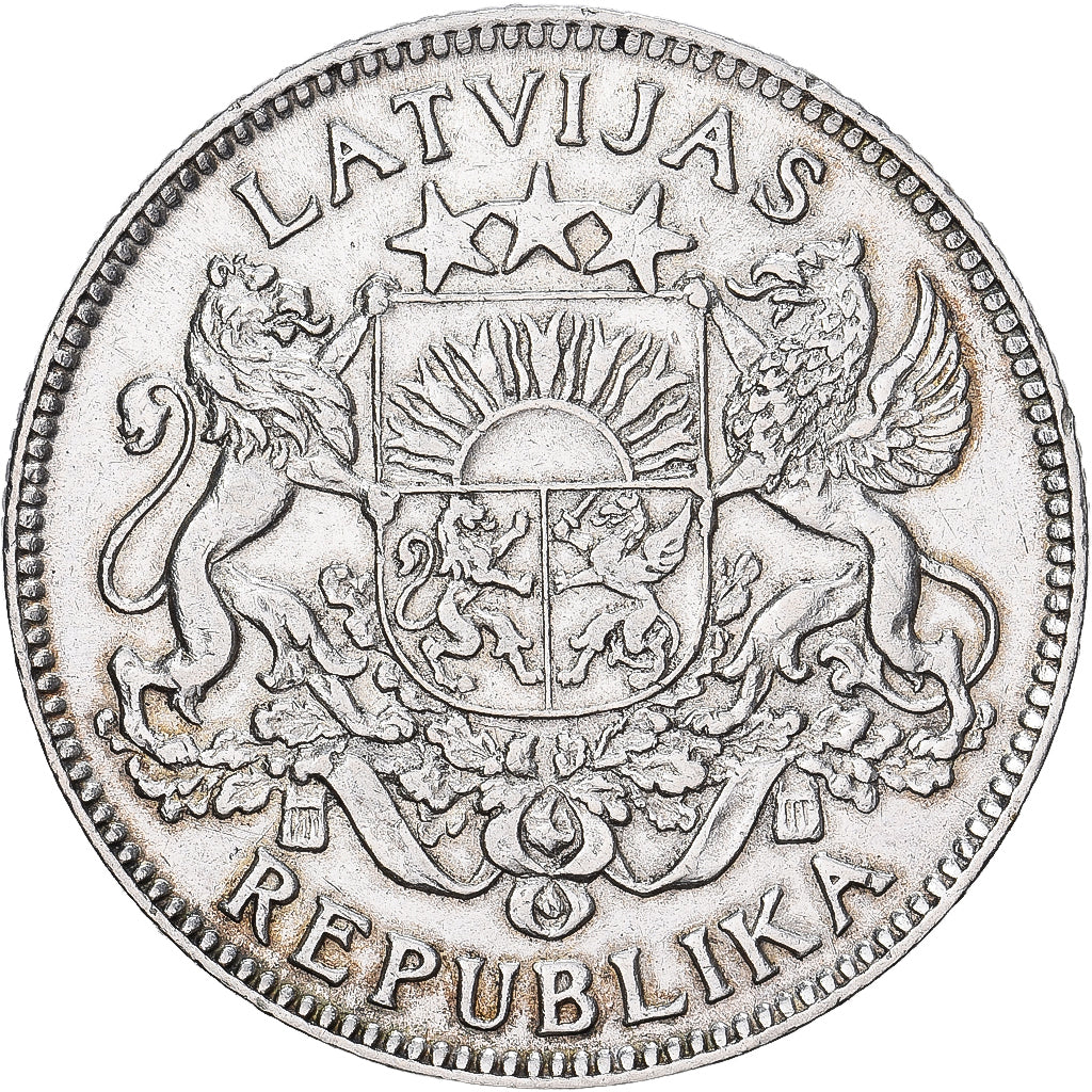 Latvia, Lats, 1924, Silver, AU(55-58), KM:7