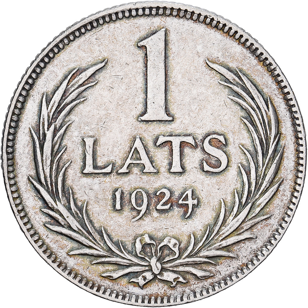 Latvia, Lats, 1924, Silver, AU(55-58), KM:7