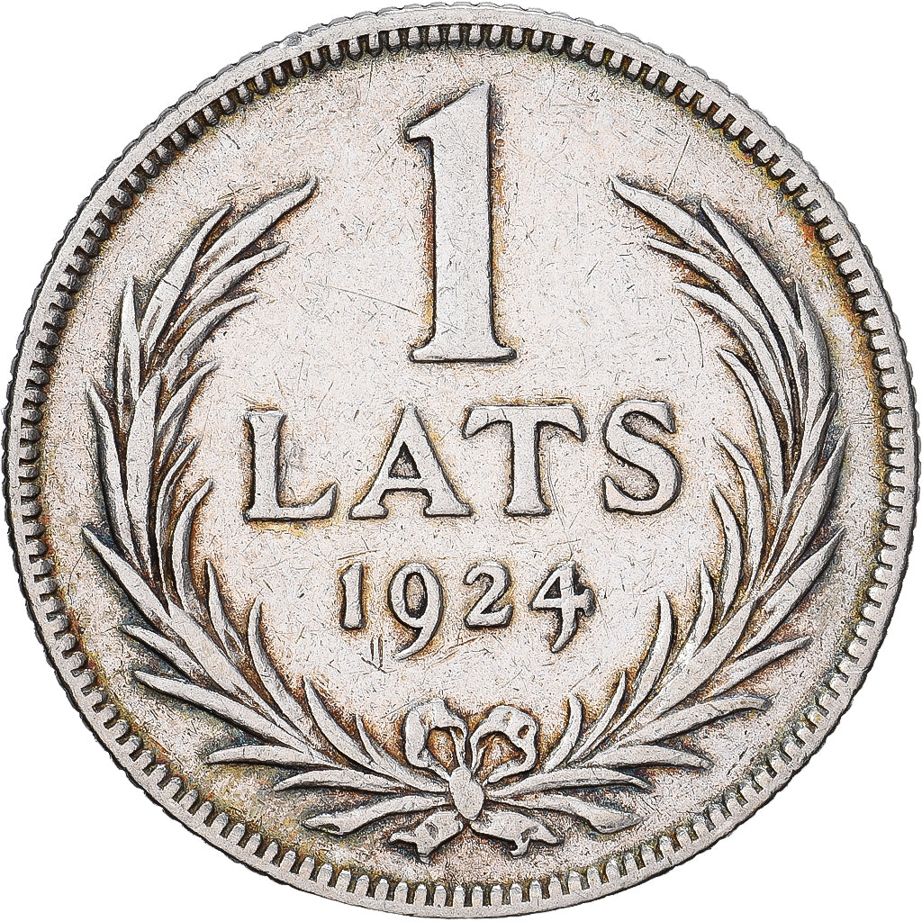 Latvia, Lats, 1924, Silver, AU(55-58), KM:7