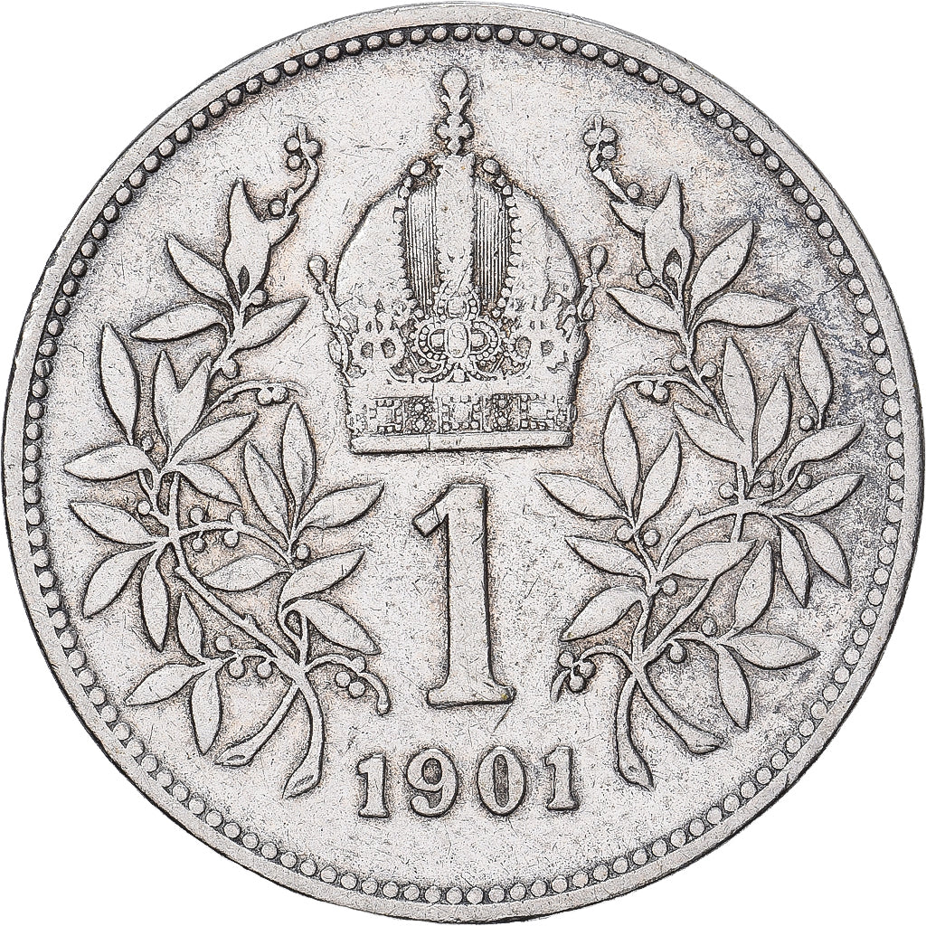 Kingdom of Hungary, Korona, 1901, Kormoczbanya, Silver, VF(30-35)