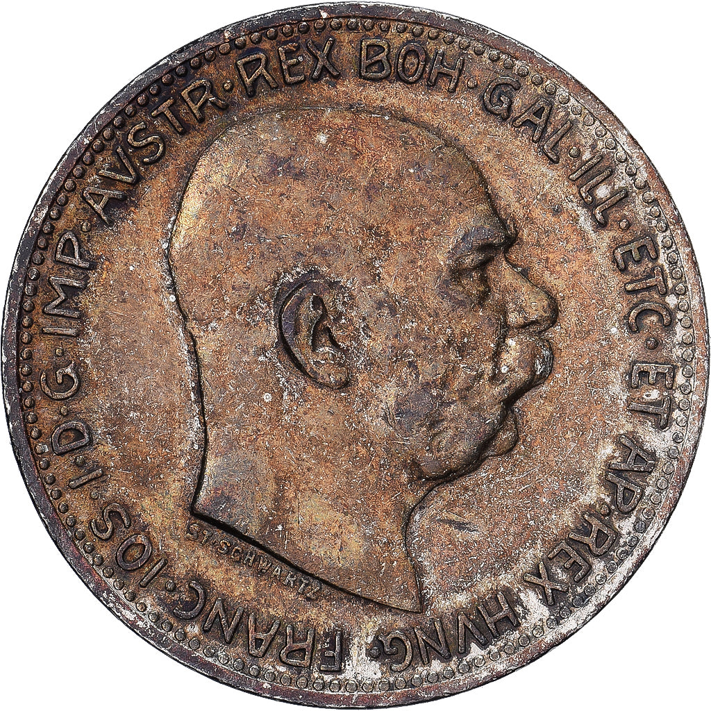 Hungary, Franz Joseph I, Korona, 1913, Kormoczbanya, Silver, VF(30-35), KM:492