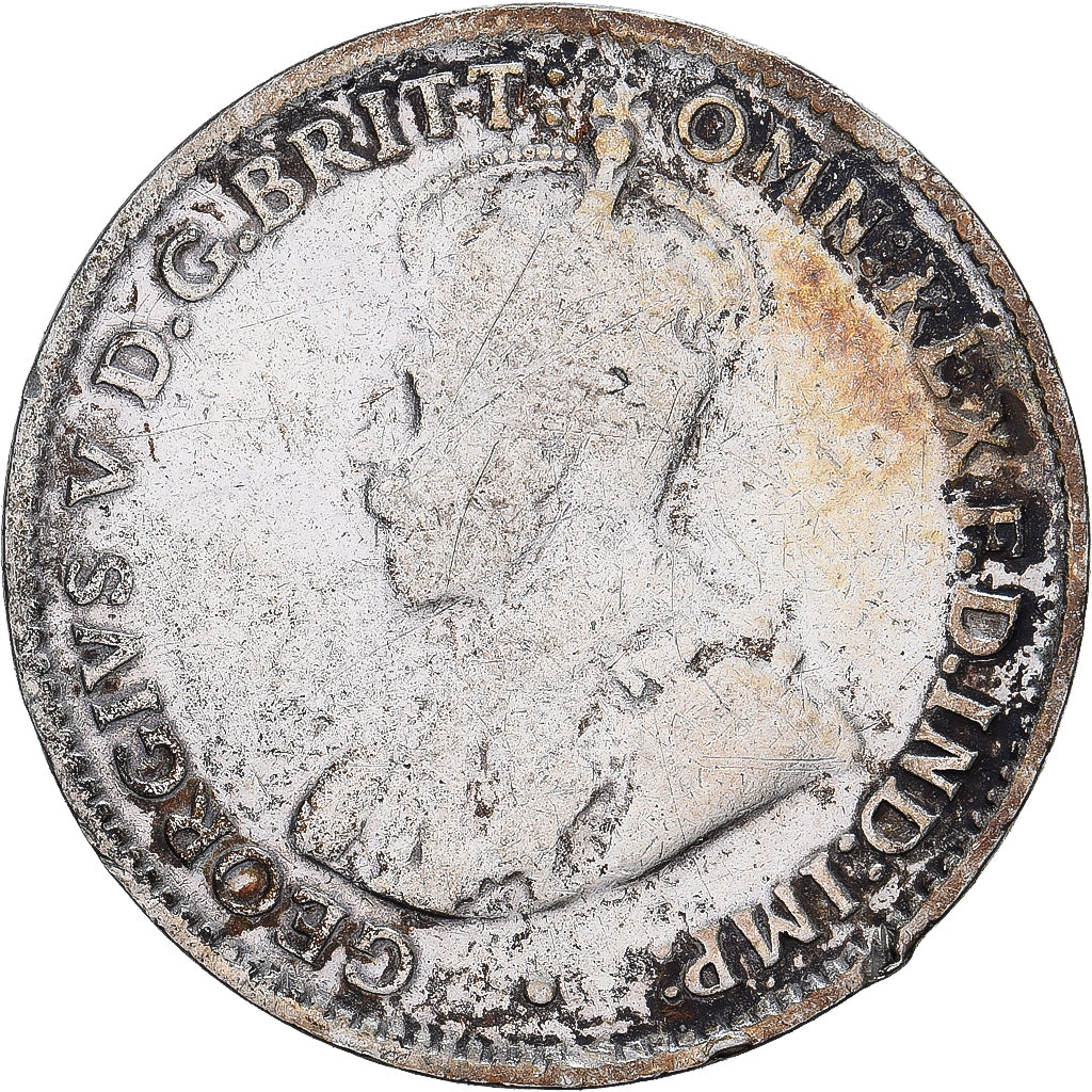 Australië, George V, Threepence, 1927, Zilver, FR+, KM:24
