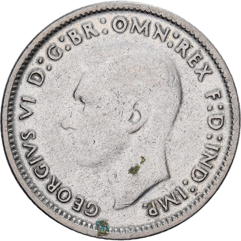 Australia, George VI, Sixpence, 1948, Melbourne, Argento, MB+, KM:38a