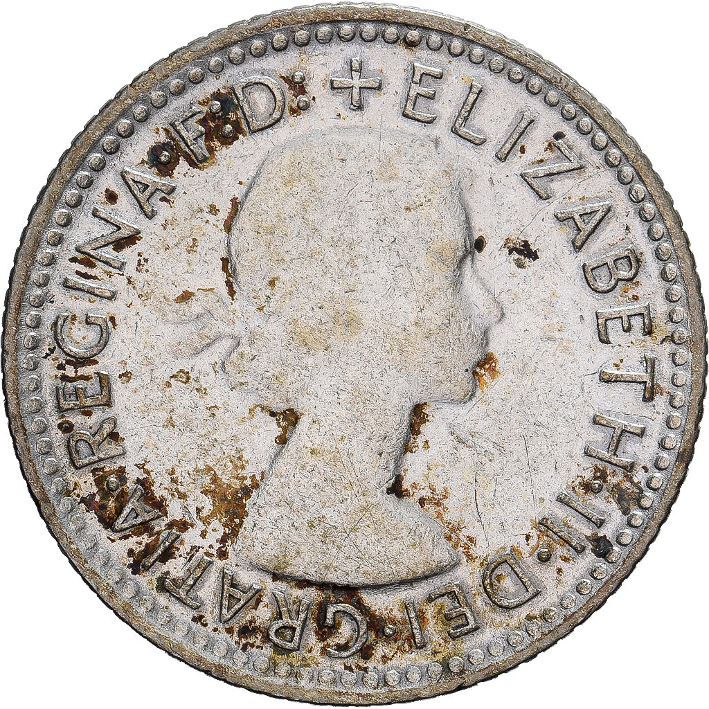 Australia, Elizabeth II, Sixpence, 1958, Melbourne, Argento, MB+, KM:58