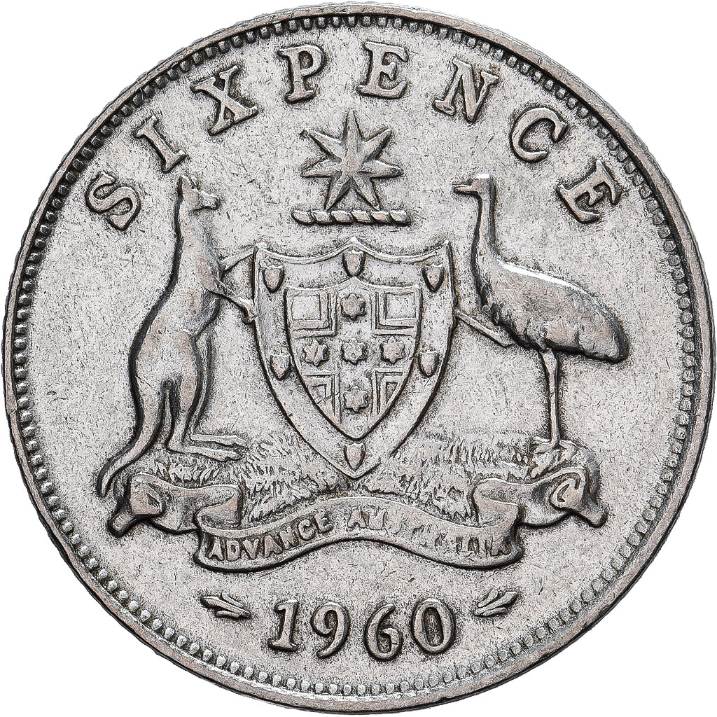 Australie, Élisabeth II, Sixpence, 1960, Melbourne, Argent, SUP, KM:58