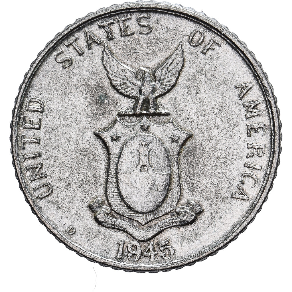 Philippines, 10 Centavos, 1945, Argent, TTB, KM:181