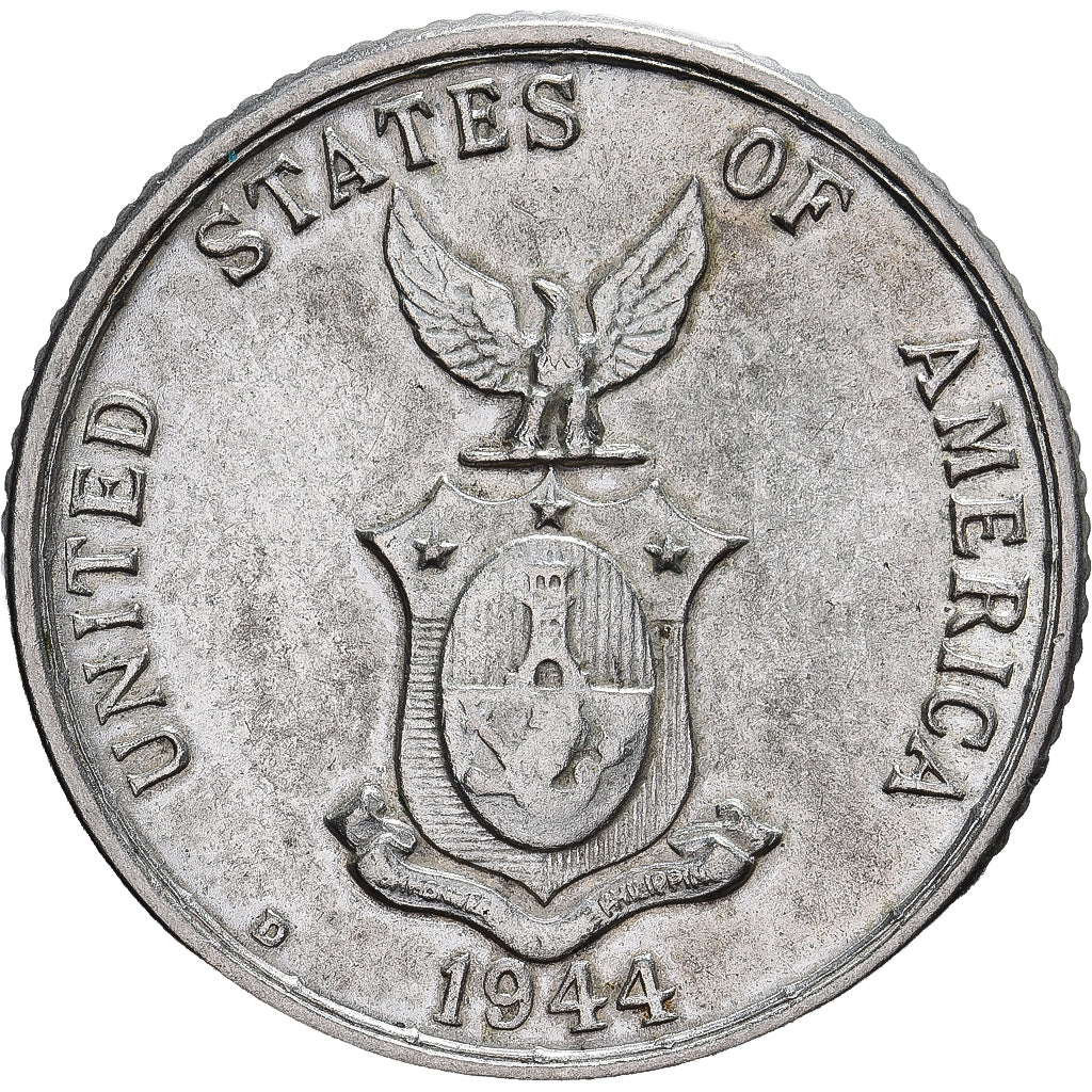 Philippines, 20 Centavos, 1944, Denver, Argent, TTB+, KM:182