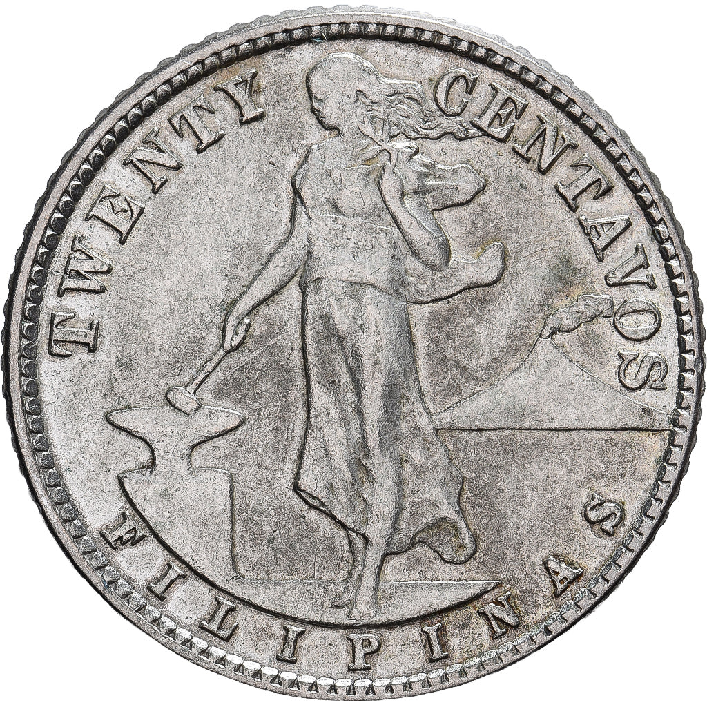 Philippines, 20 Centavos, 1944, Denver, Argent, TTB+, KM:182