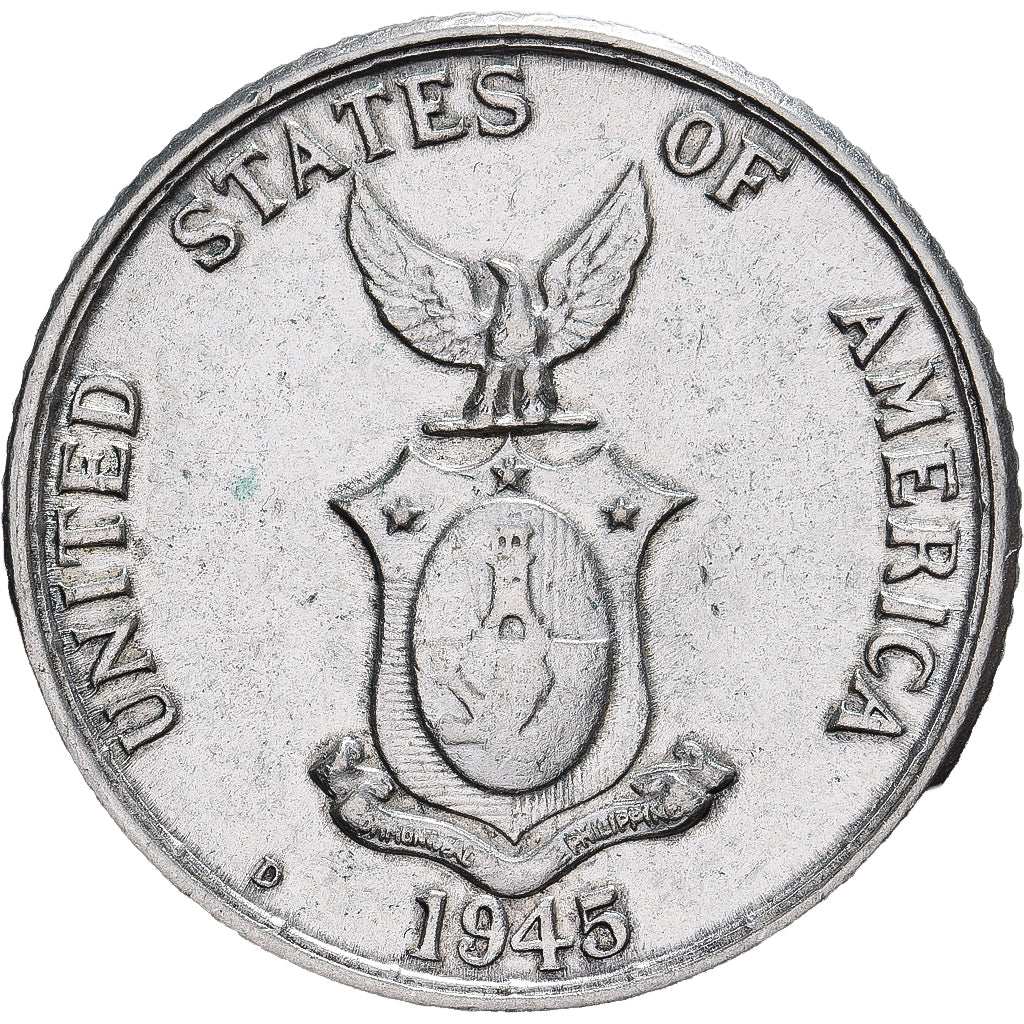 Philippines, 20 Centavos, 1945, Denver, Argent, SUP, KM:182