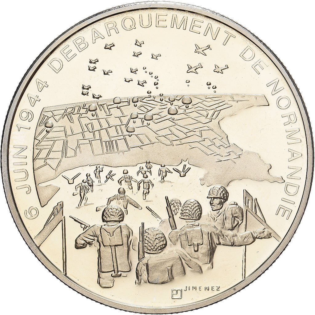 Francja, medal, Débarquement de Normandie, XXth Century, Nikiel, Jimenez