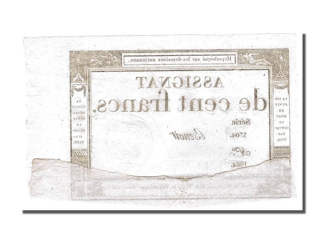 Banknote, France, 100 Francs, 1793, Benoit, AU(55-58), KM:A78, Lafaurie:173