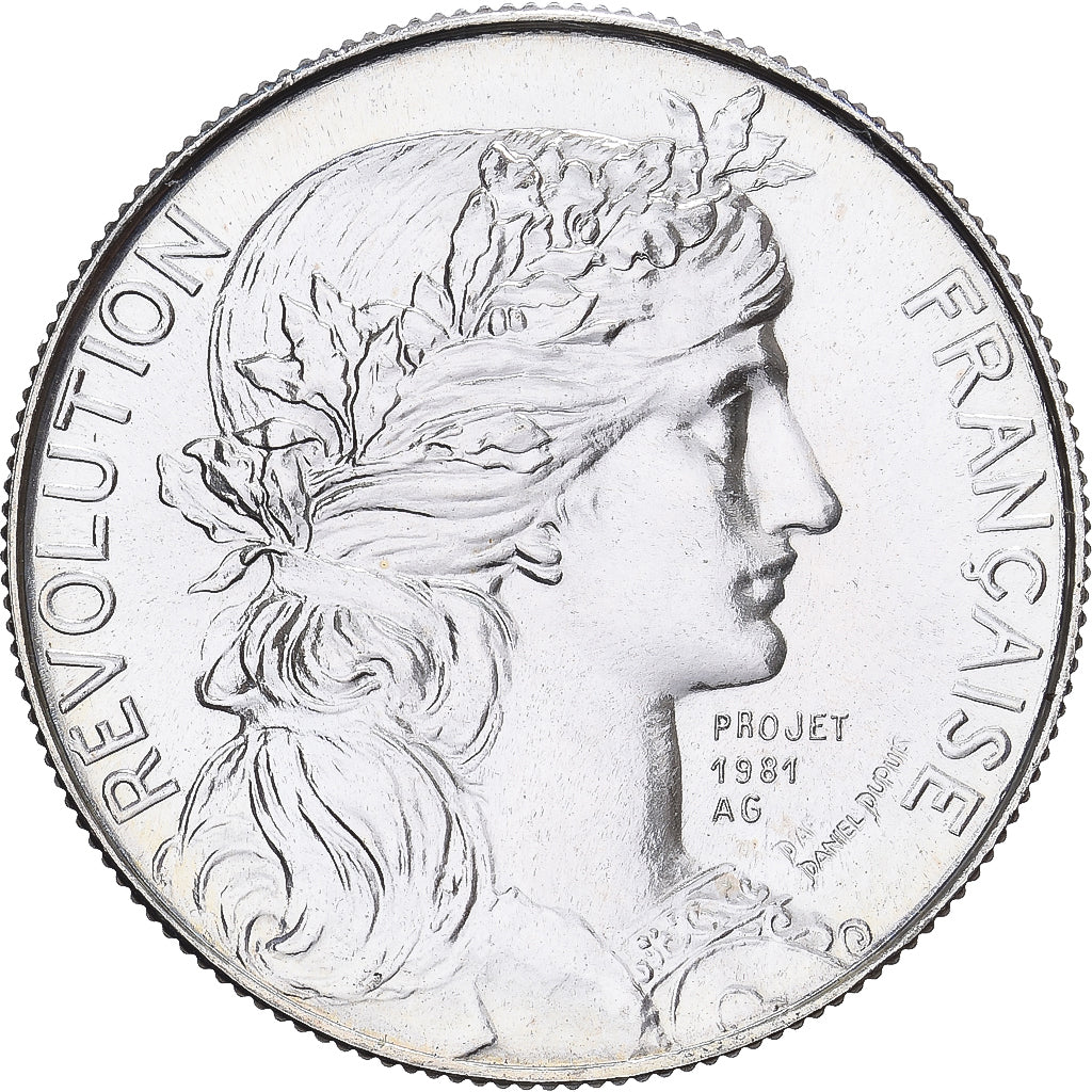 Francja, medal, Bicentenaire de la Révolution Française, 1989, Srebro