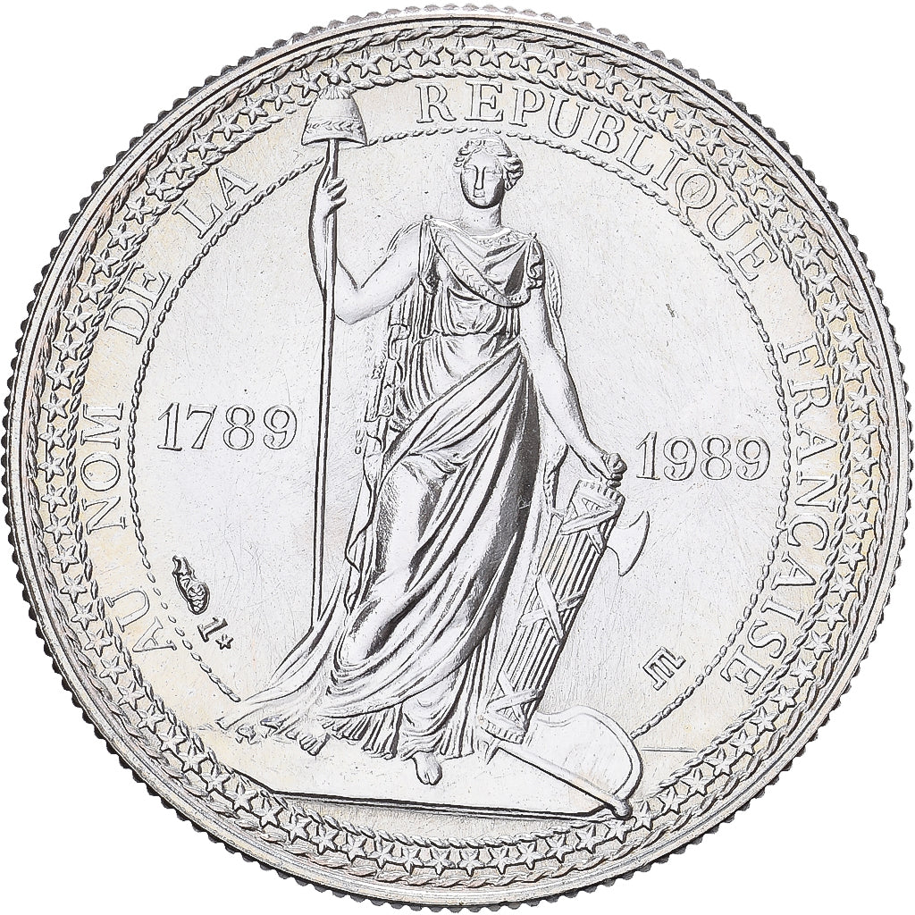 Francja, medal, Bicentenaire de la Révolution Française, 1989, Srebro