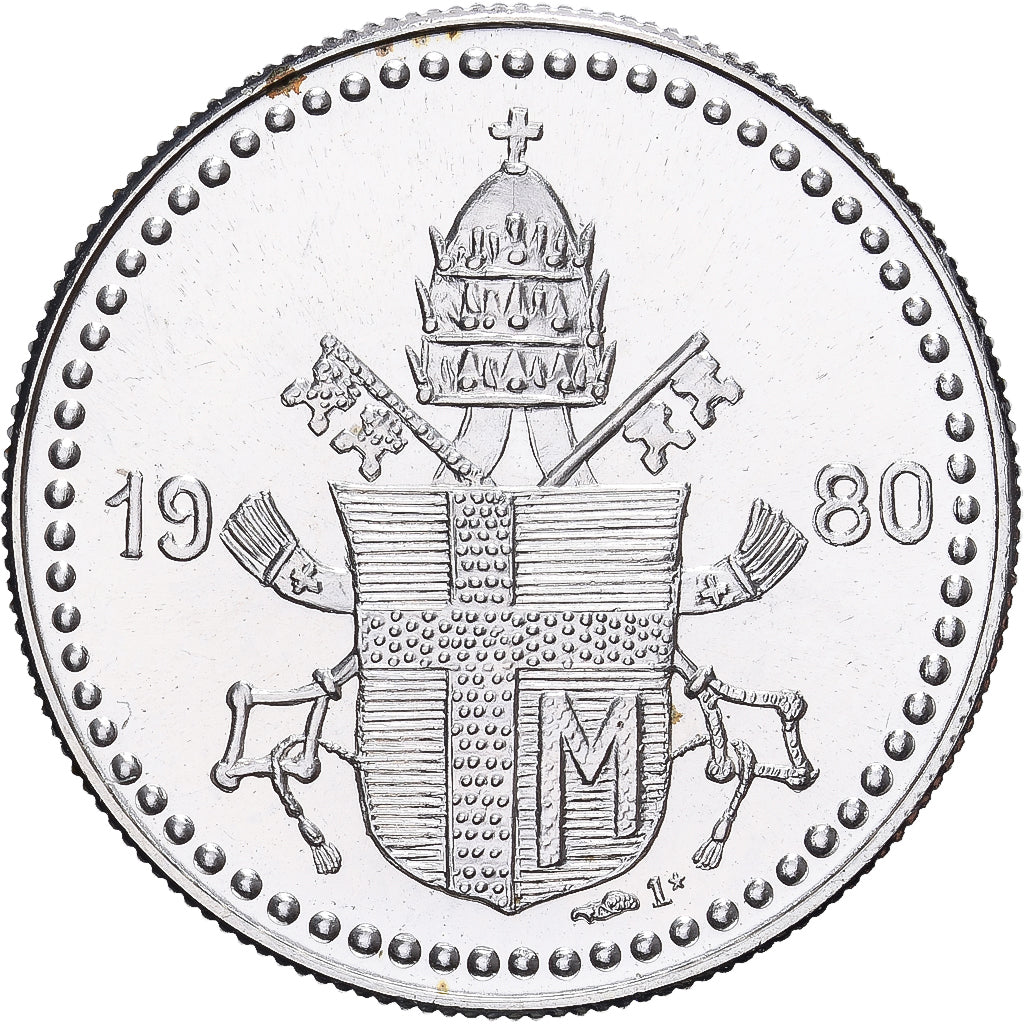 Frankrijk, Medaille, Pape Jean Paul II, 1980, Zilver, FDC