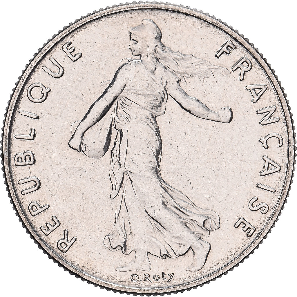 France, 1/2 Franc, Semeuse, 1980, Paris, série FDC, Nickel, MS(65-70)
