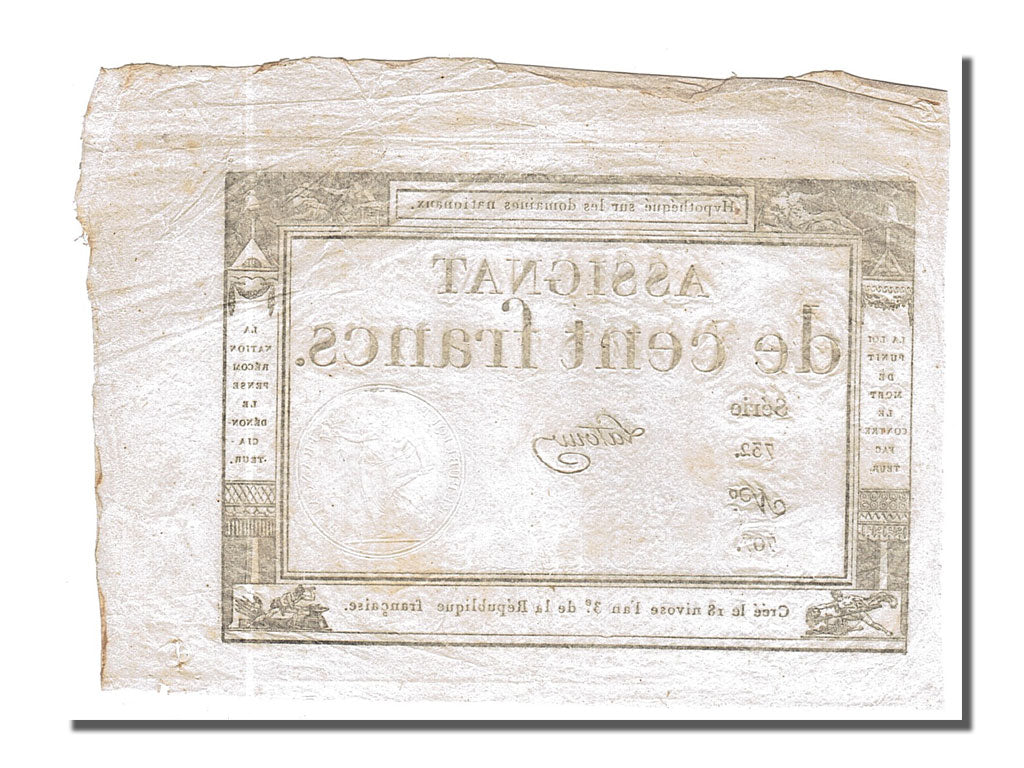Banknote, France, 100 Francs, 1795, Latour, AU(55-58), KM:A78, Lafaurie:173