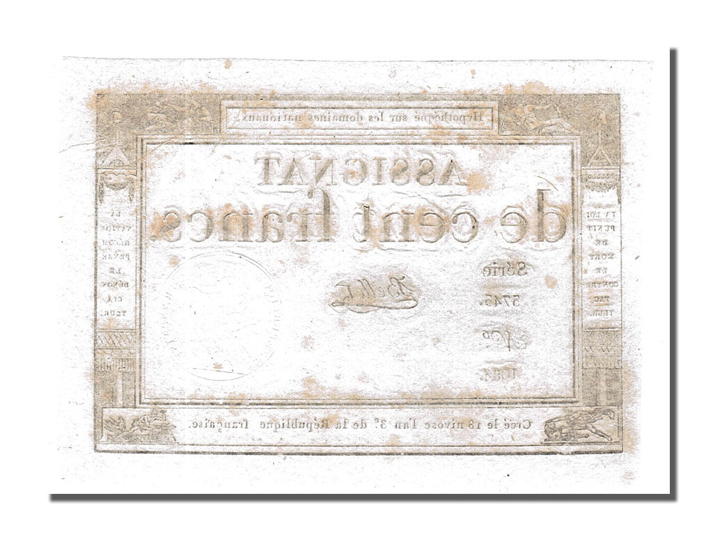 Banconote, Francia, 100 Francs, 1795, Bellet, SPL-, KM:A78, Lafaurie:173