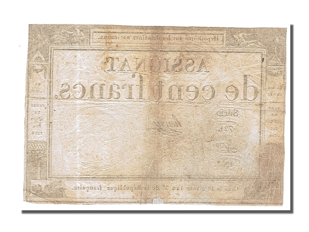 Banknote, France, 100 Francs, 1795, Henry, EF(40-45), KM:A78, Lafaurie:173