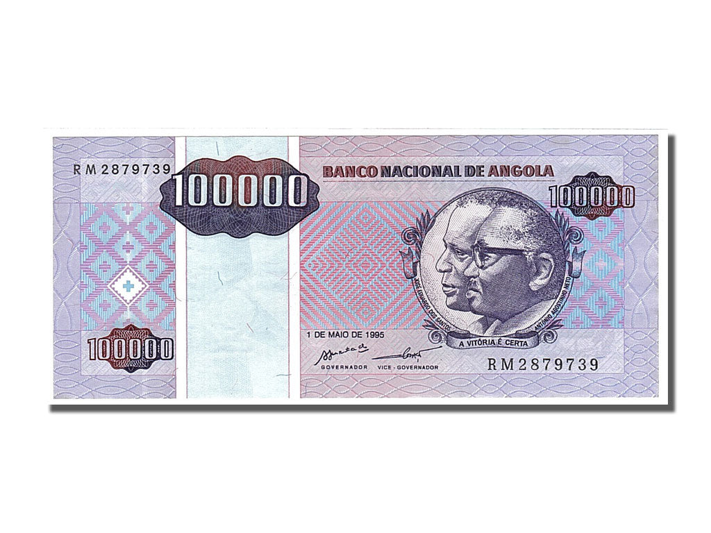 Billete, 100,000 Kwanzas Reajustados, 1995, Angola, 1995-05-01, UNC