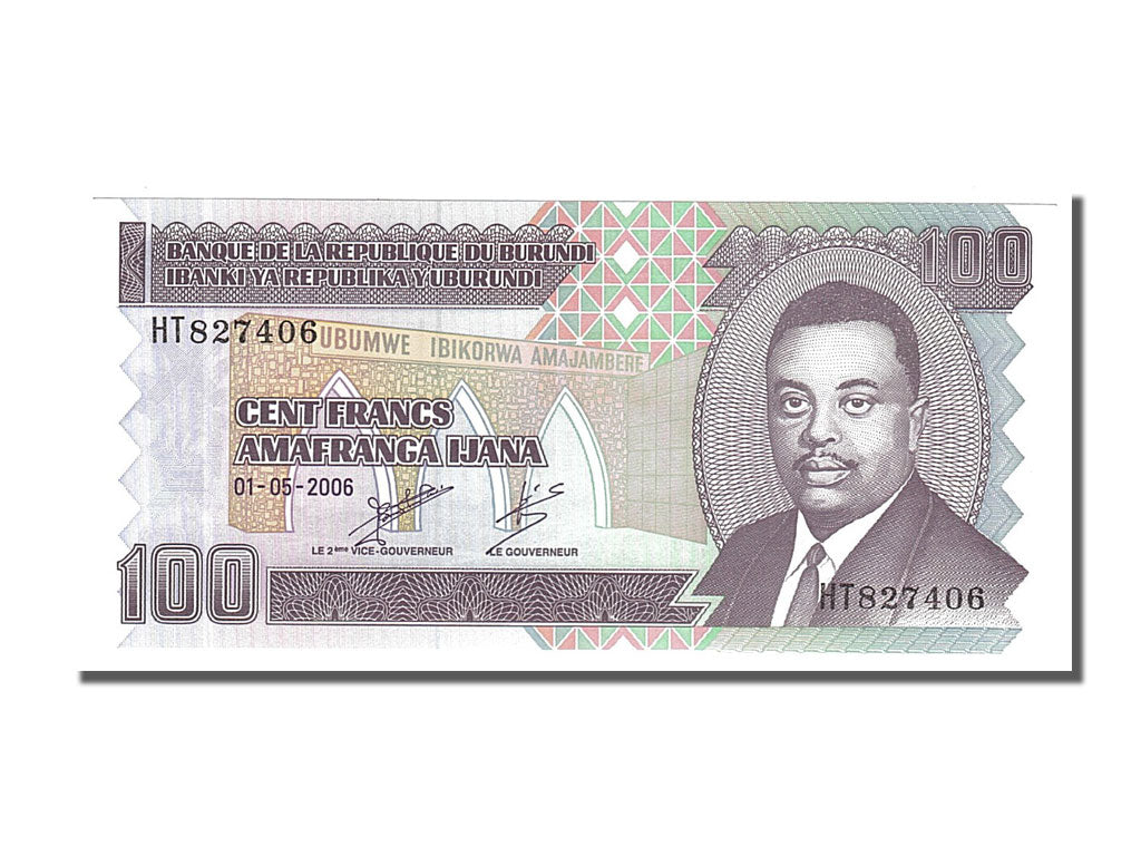 Banknote, Burundi, 100 Francs, 2006, 2006-05-01, UNC(65-70)