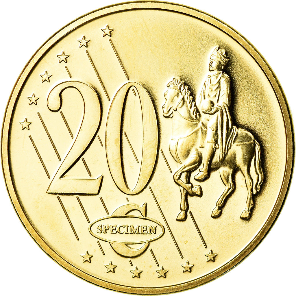 Lettonia, medaglia, 20 C, Essai-Trial, 2003, FDC, Doratura in rame-nichel