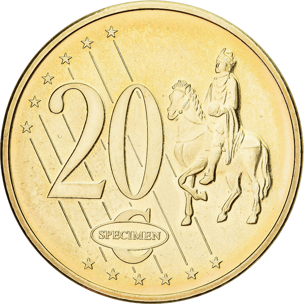 Latvia, Medal, 20 C, Essai-Trial, 2003, MS(65-70), Copper-Nickel Gilt