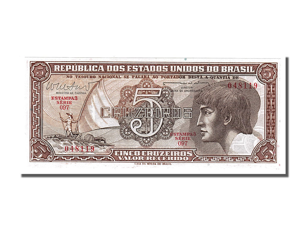 Banknote, Brazil, 5 Cruzeiros, 1961, UNC(65-70)