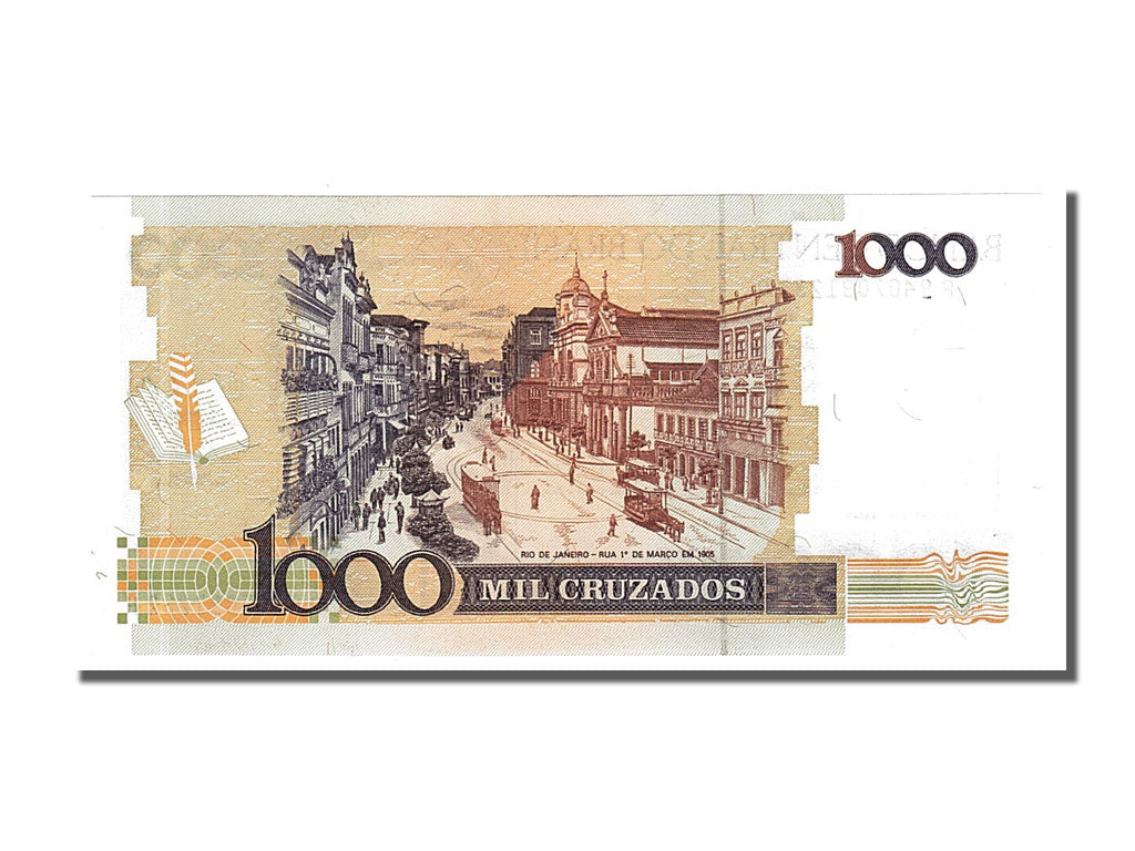 Banknote, Brazil, 1000 Cruzados, 1988, UNC(65-70)