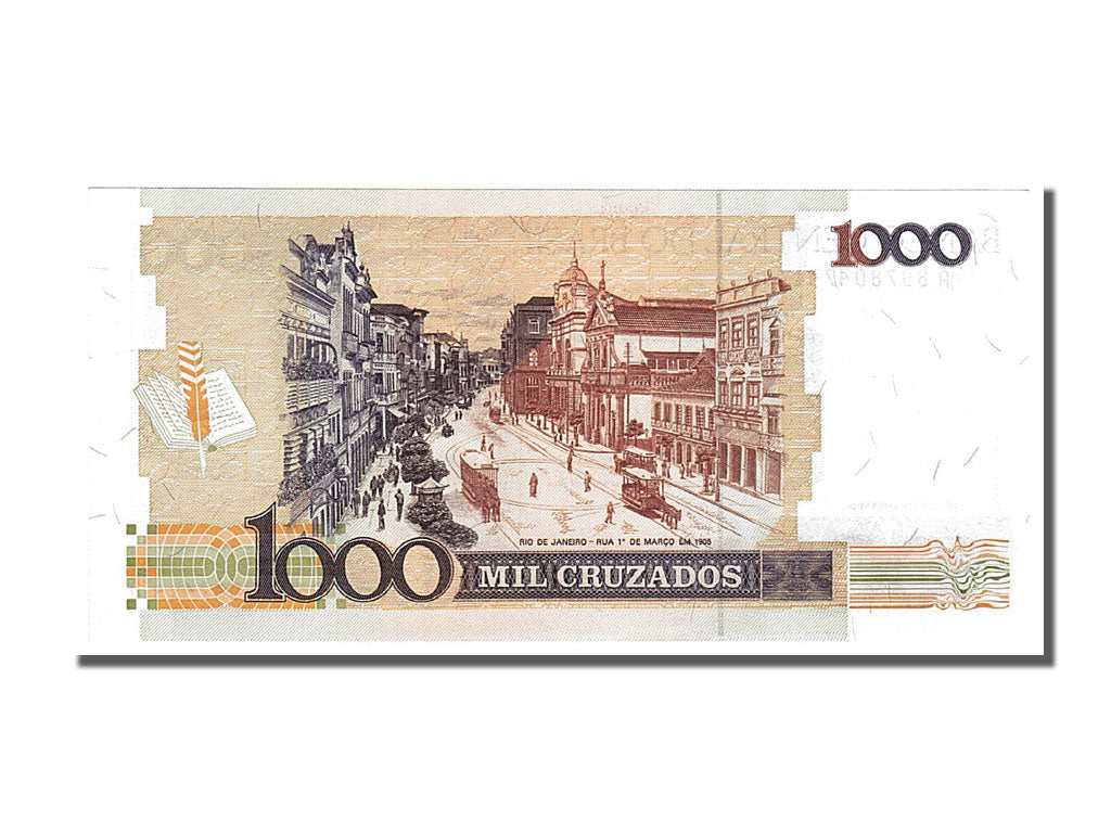 Banknote, Brazil, 1000 Cruzados, 1988, UNC(65-70)