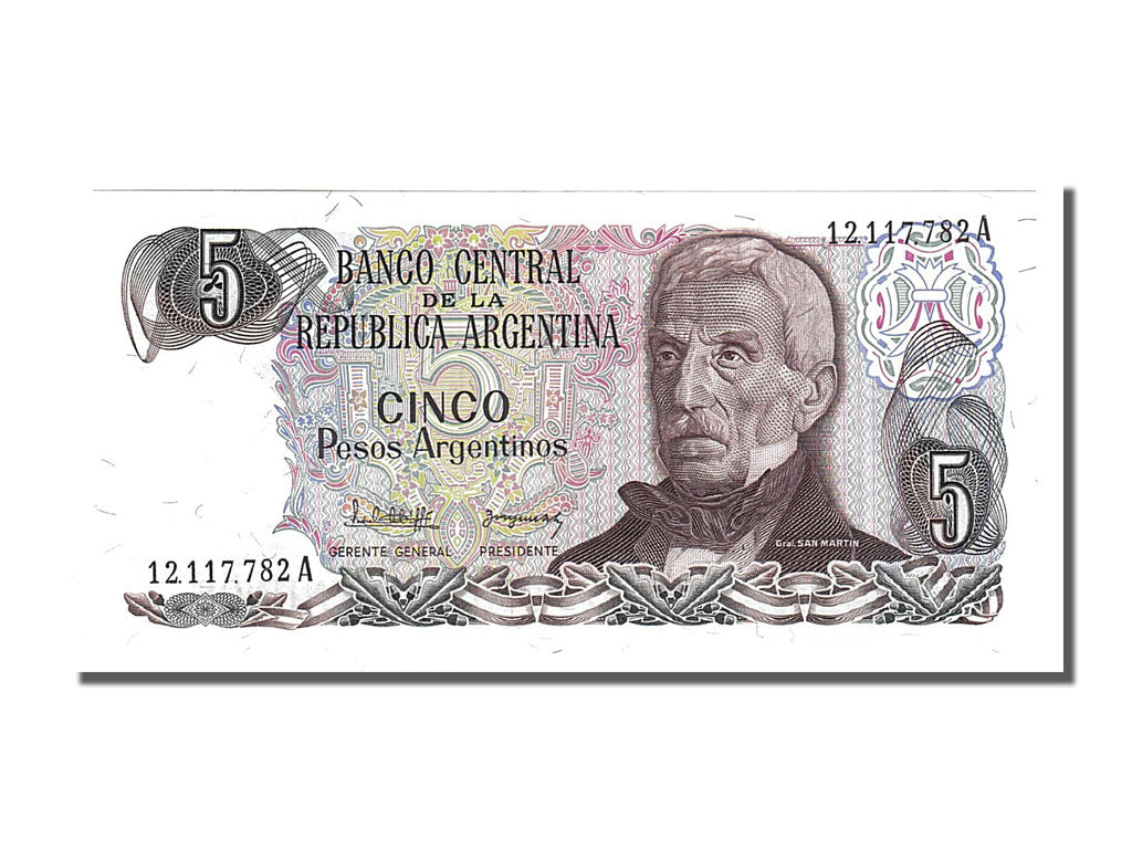 Banknote, Argentina, 5 Pesos Argentinos, 1983, UNC(65-70)