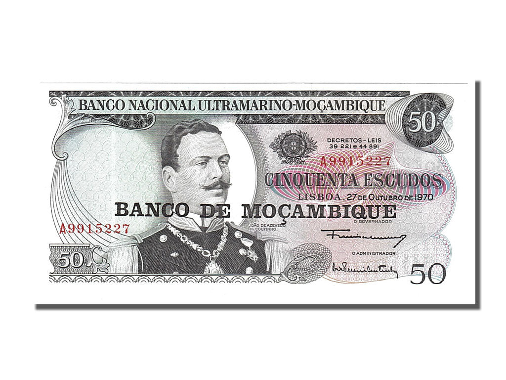 Banknote, Mozambique, 50 Escudos, 1976, UNC(65-70)