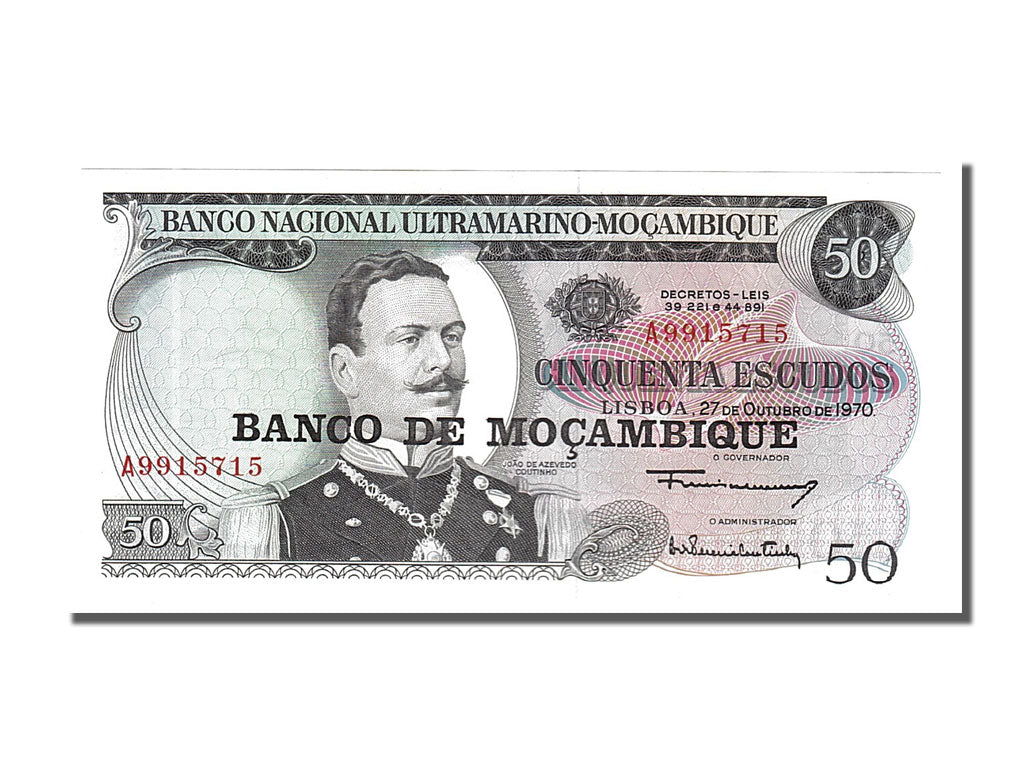 Banknote, Mozambique, 50 Escudos, 1976, UNC(65-70)