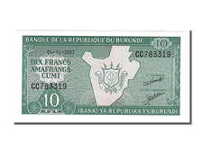 Banknote, Burundi, 10 Francs, 2007, 2007-11-01, UNC(65-70)
