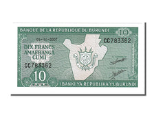 Banknote, Burundi, 10 Francs, 2007, 2007-11-01, UNC(65-70)