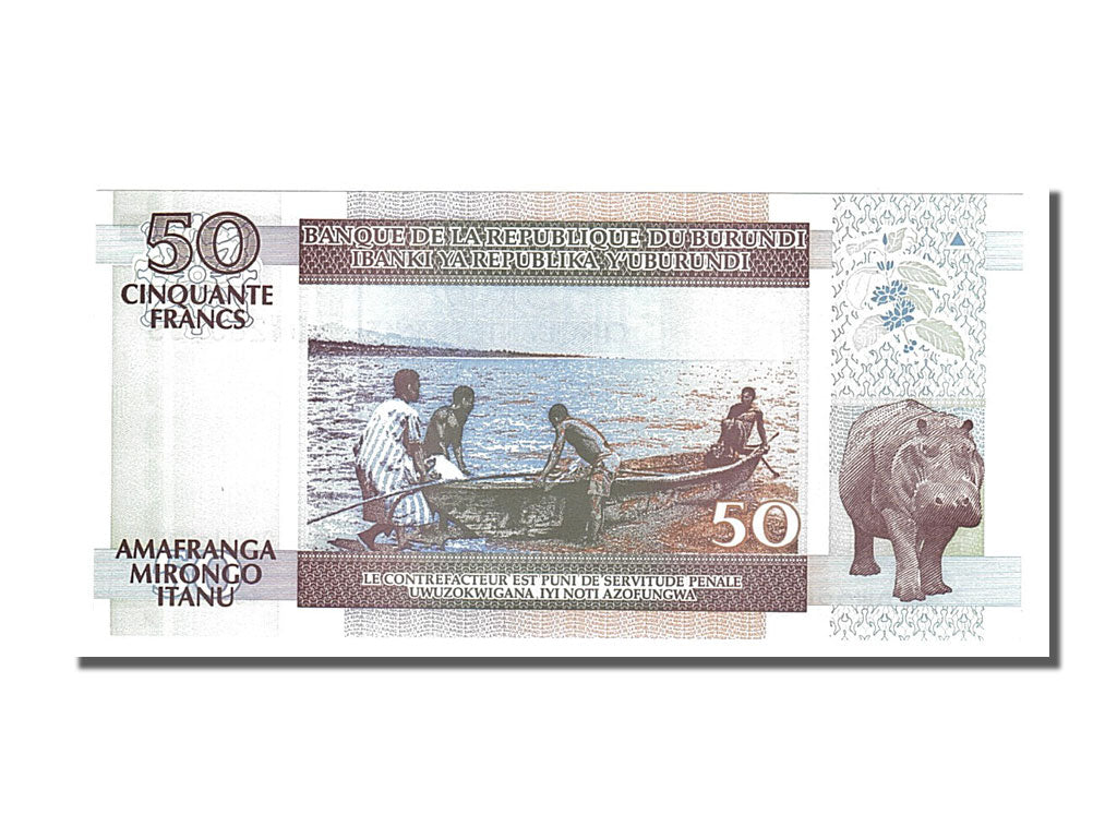 Banknote, Burundi, 50 Francs, 2007, 2007-11-01, UNC(65-70)