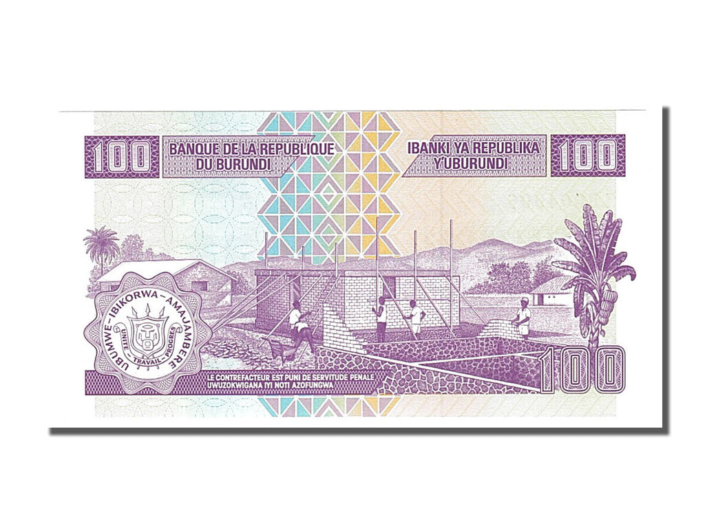 Banknote, Burundi, 100 Francs, 2010, 2010-05-01, UNC(65-70)
