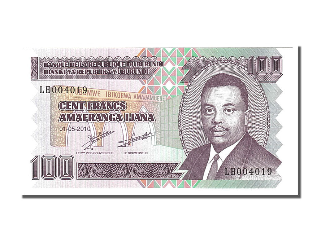 Banknote, Burundi, 100 Francs, 2010, 2010-05-01, UNC(65-70)