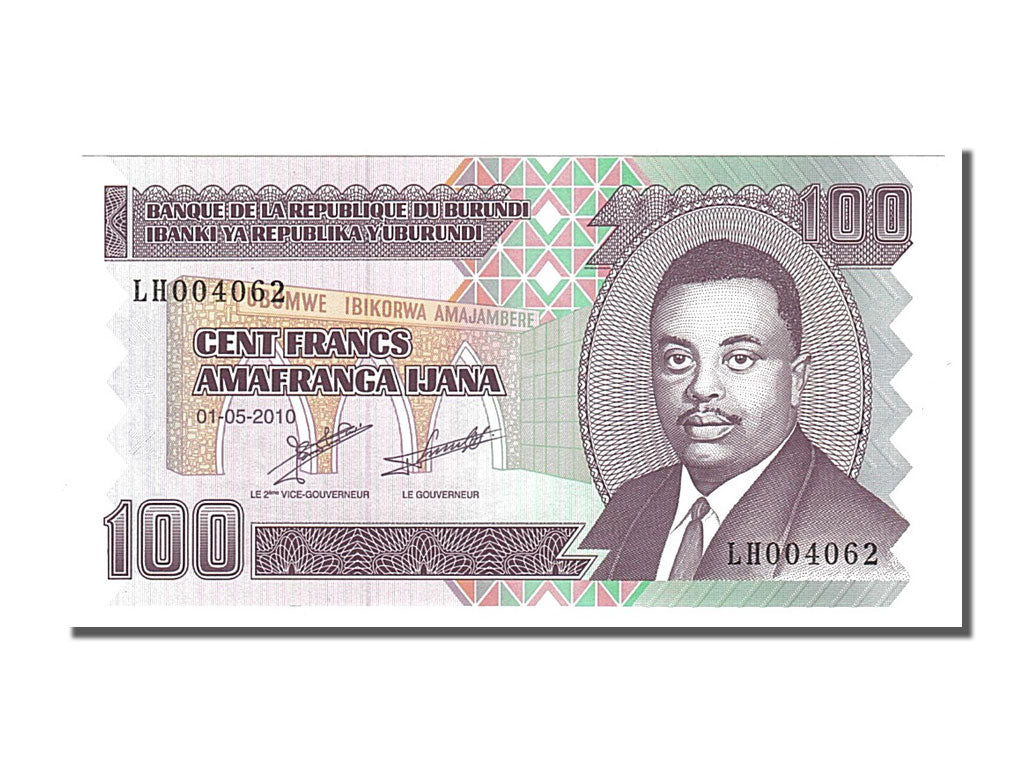 Banknote, Burundi, 100 Francs, 2010, 2010-05-01, UNC(65-70)