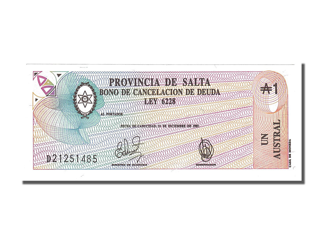 Banknote, Argentina, 1 Austral, 1986, UNC(65-70)